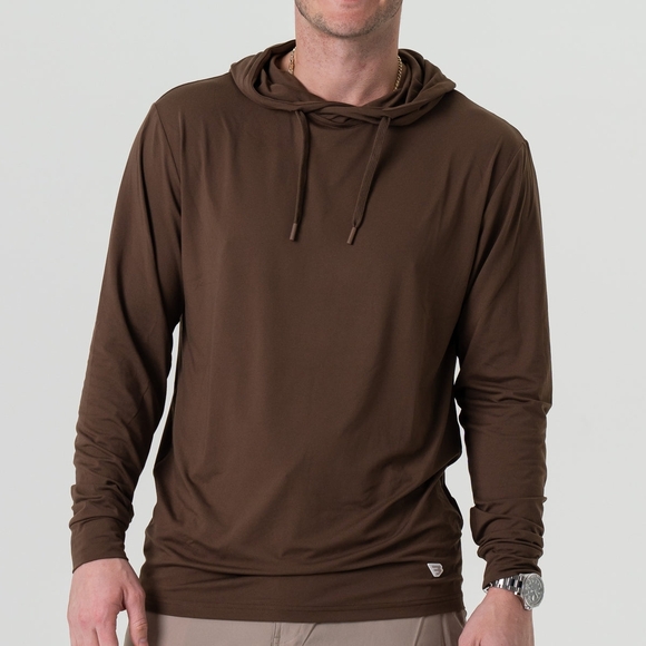 BURLEBO Men's Chocolate Brown Hoodie - Picture 1 of 5